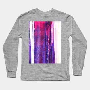 modern abstract painting purple Long Sleeve T-Shirt